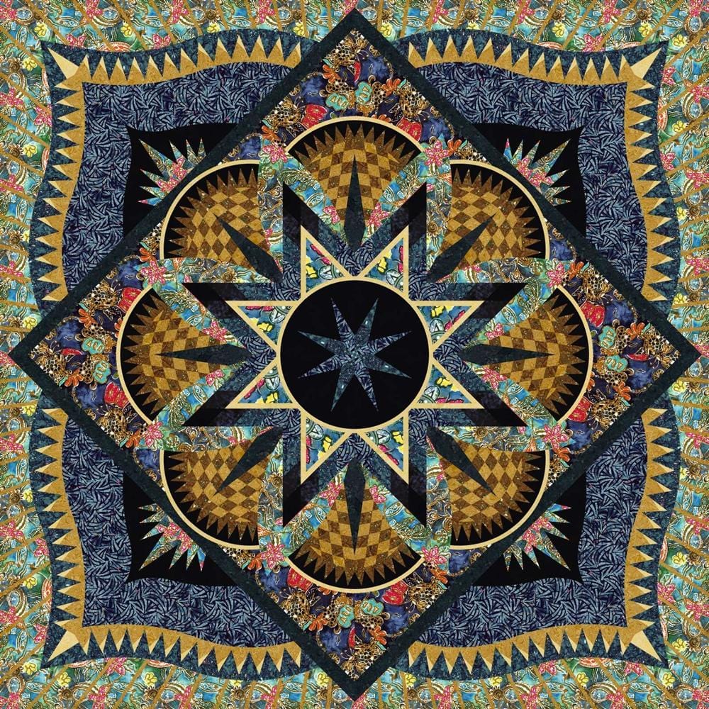 99" x 99" Quilt Kit - Artisan Traditions Blue & Gold JNQ00222K11