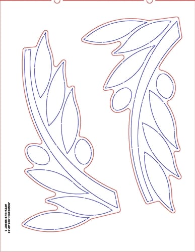 Arcadia Corner Olive Branches Applique JNQ00293APP4