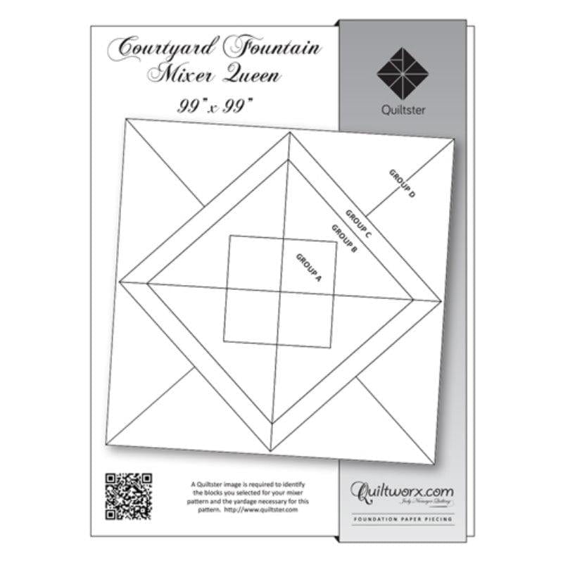 Courtyard Fountain Mixer Queen Introduction - Judy Niemeyer Quiltworx JNQ00269P9