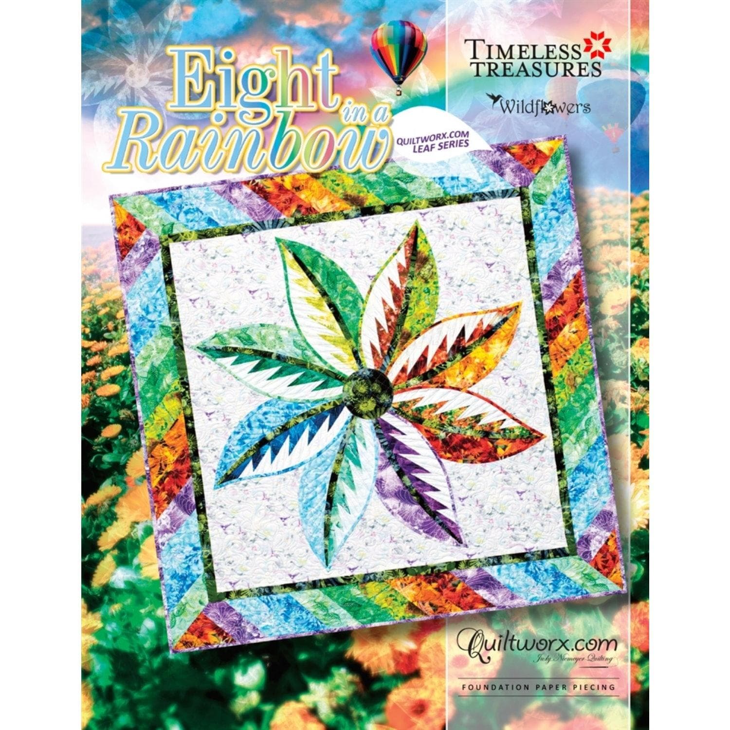 Judy Neimeyer Quiltworx - Eight in a Rainbow Quilt Pattern JNQ169P1-WS