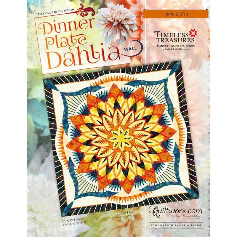 Judy Niemeyer Quiltworx - Dinner Plate Dahlia Wall Quilt Pattern JNQ00259P