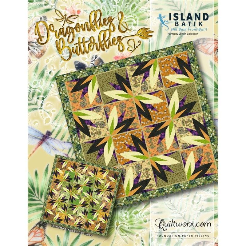 Judy Niemeyer Quiltworx - Dragonflies and Butterflies Quilt Pattern JNQ00278P2
