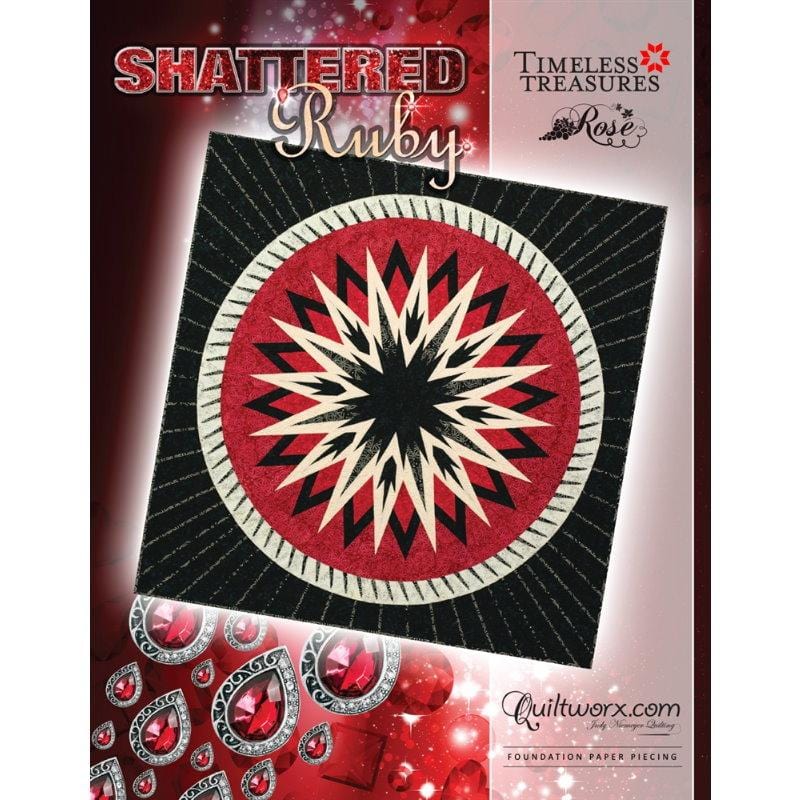 Judy Niemeyer Quiltworx - Shattered Ruby Quilt Pattern JNQ196P5