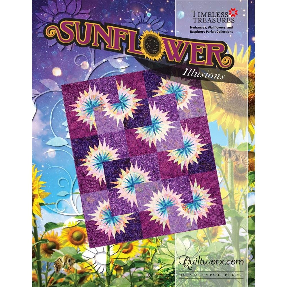 Judy Niemeyer Quiltworx - Sunflower Illusions Quilt Pattern JNQ00275P21