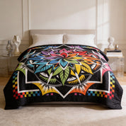 Jungle Magnolia Fabric Only Quilt Kit - Timeless Colostock Rainbow Queen Size JNQ00289K31