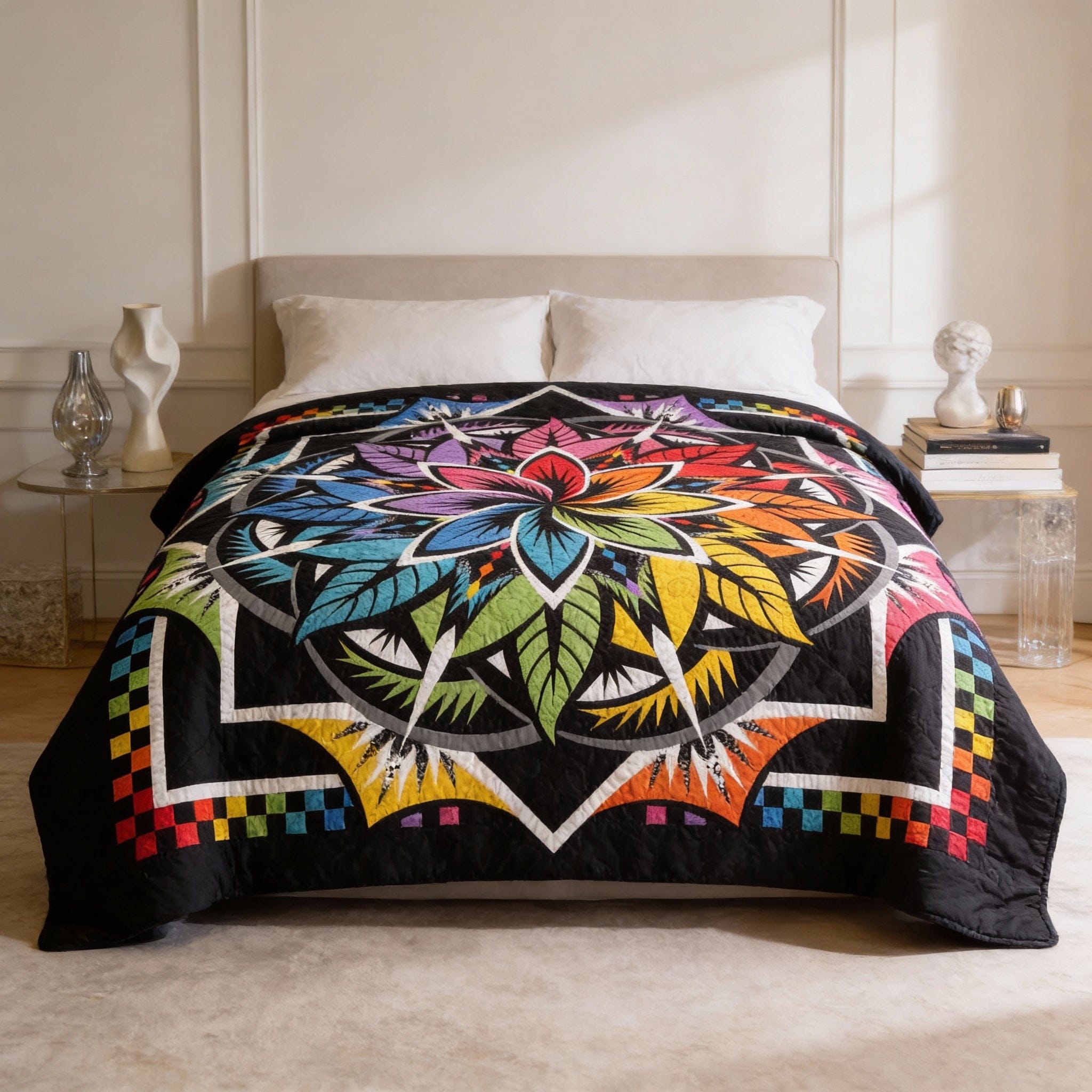 Jungle Magnolia Fabric Only Quilt Kit - Timeless Colostock Rainbow Queen Size JNQ00289K31