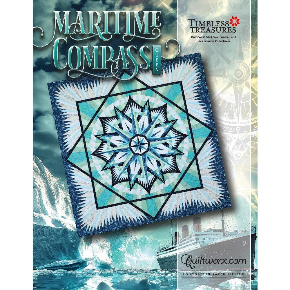 Maritime Compass Queen Pattern JNQ00286P10