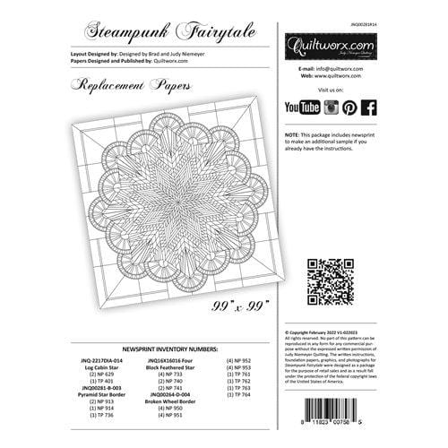 Quiltworx - Steampunk Fairytale Replacement Papers JNQ00281R14