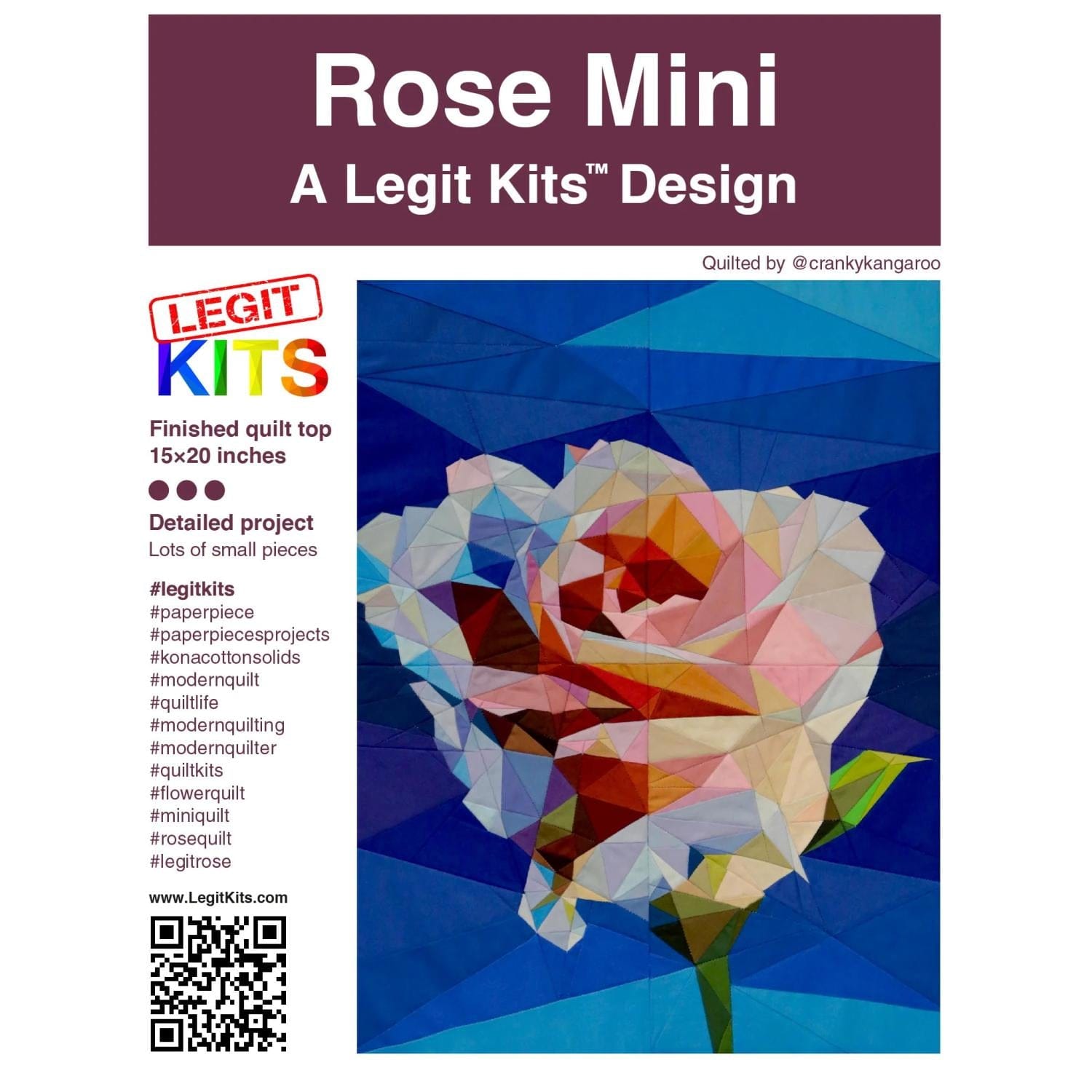 Legit Pattern Legit Kits - Rose Mini Pattern – Stitchin Heaven