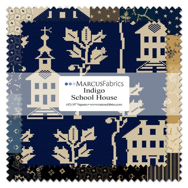 10" X 10" Squares 42 pcs - Indigo Schoolhouse SS164-0006