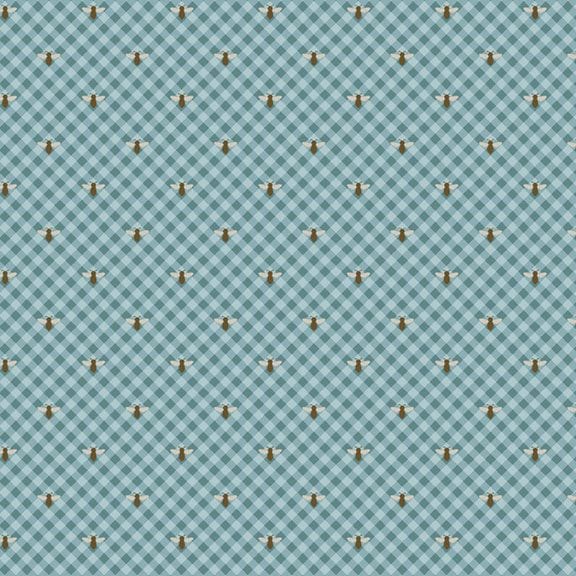 Bees Teal - Honeycomb Hollow R792126D-TEAL