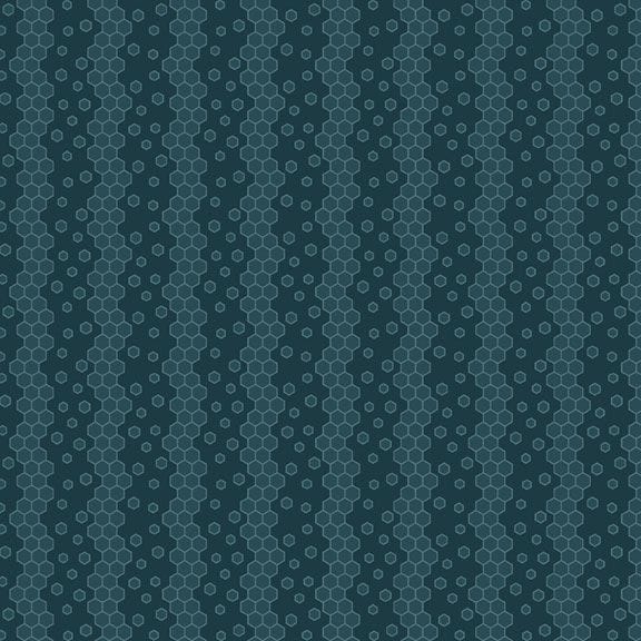Honeycomb Stripe Teal - Honeycomb Hollow R792128D-TEAL