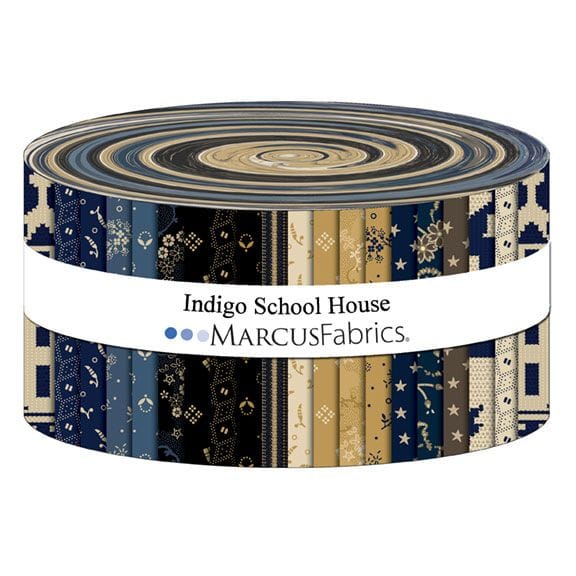 2 1/2" Strips - Indigo Schoolhouse ST164-0006