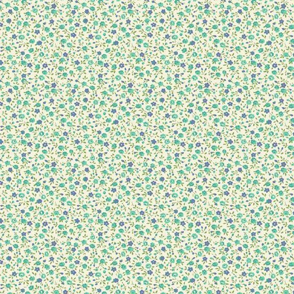 Aunt Grace Garden Variety - Petite Flowers Blue R351027D-BLUE