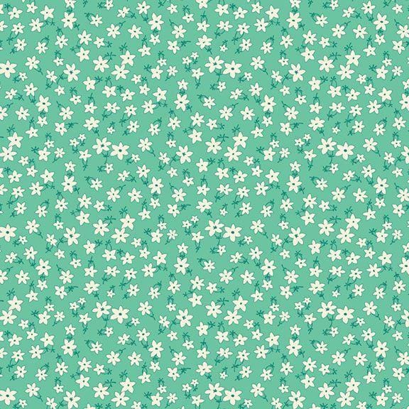 Aunt Grace Garden Variety - Star Flower Aqua R351028D-AQUA