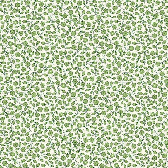 Aunt Grace Garden Variety - Viney Floral Green R351029D-GREEN