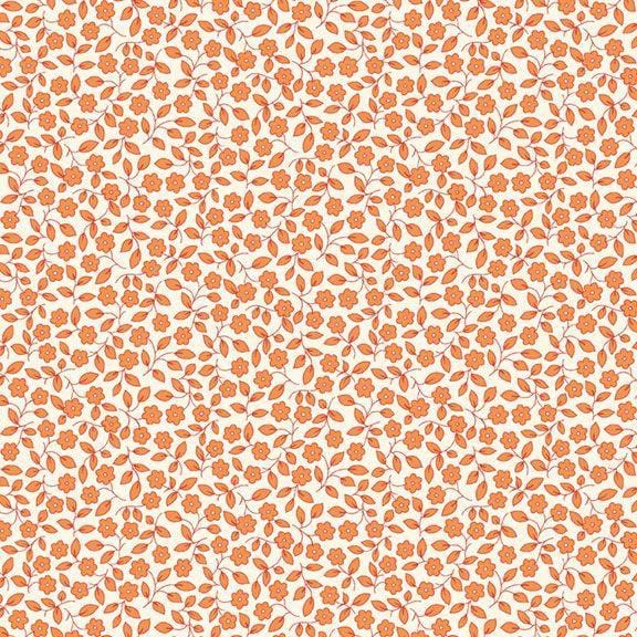 Aunt Grace Garden Variety - Viney Floral Orange R351029D-ORANGE