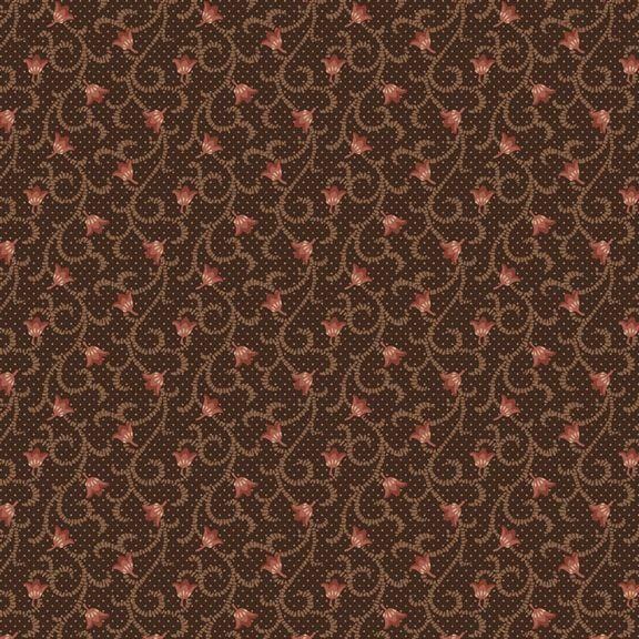 Evelyn's Hope Chest - Swirling Tulips R101077D-BROWN