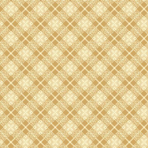 Golden Era - Floral Plaid Tan R220646-TAN