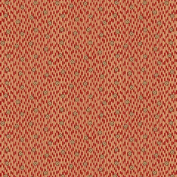 Golden Era - Picket Flowers Red R220642-RED