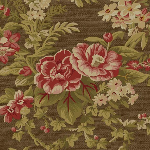 Haberdashery - French Floral R520917D-BROWN