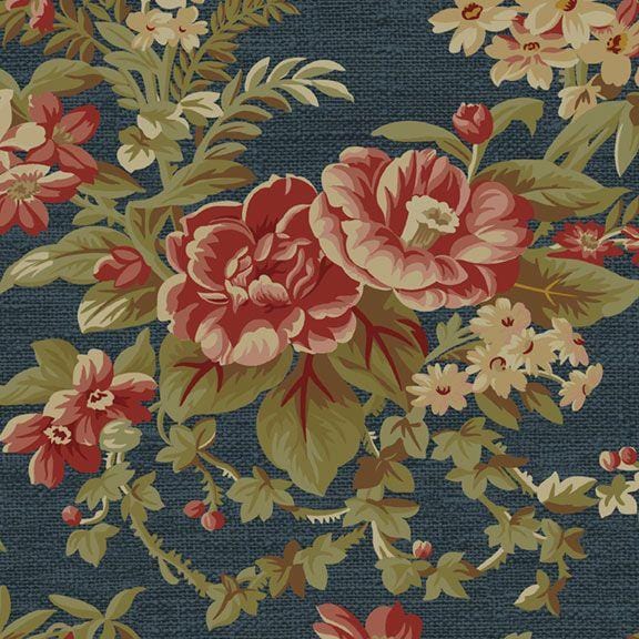 Haberdashery - French Floral Navy R520917D-NAVY