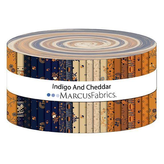 Indigo and Cheddar - 2.5" Strips 40pcs ST79