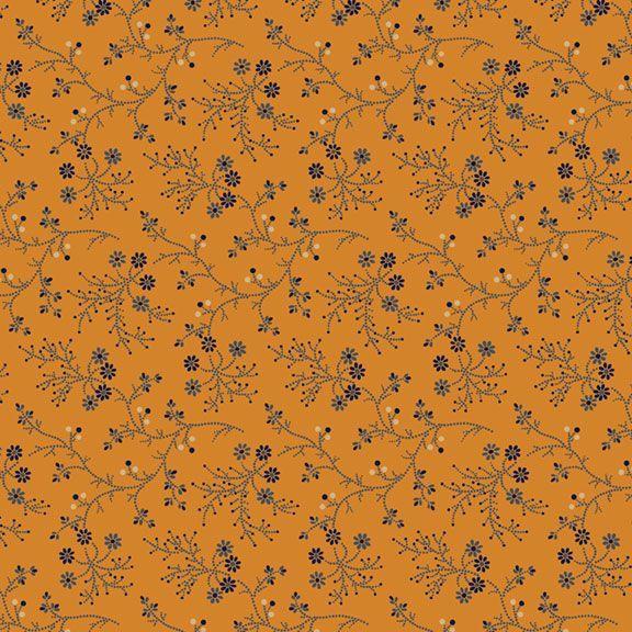 Indigo and Cheddar - Dotted Sprigs Cheddar R330772-CHEDDAR