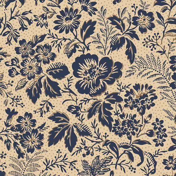 Indigo Neutrals - Navy Large Floral R021176D