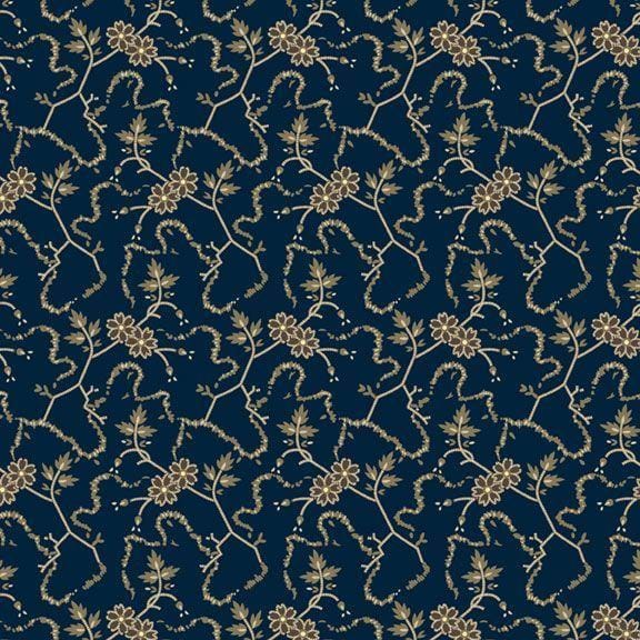 Indigo SchoolHouse - Floral Vine Navy R221696D-NAVY