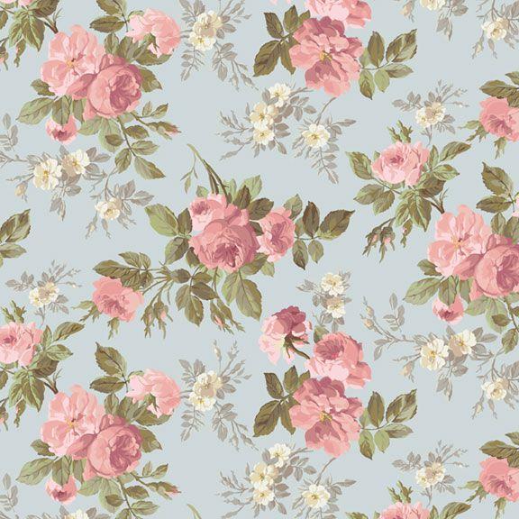 Just Rosy - Tossed Floral Sky R651141D-SKY