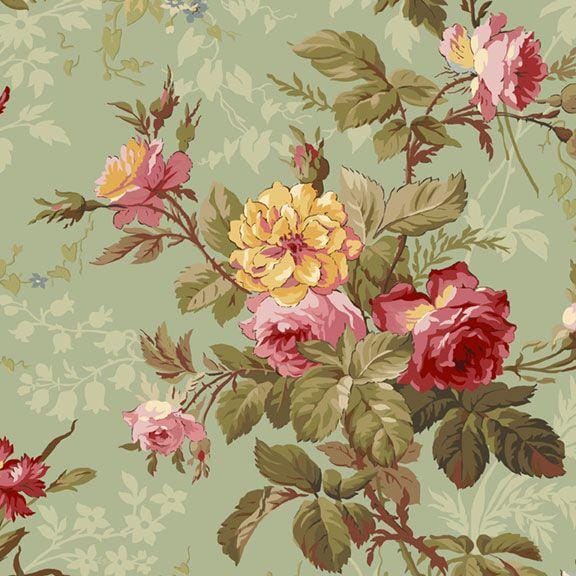 Kathleen's Story - Large Floral Sage R161750D-SAGE