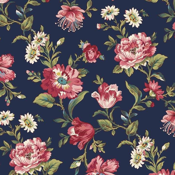 Midnight Meadow - Bold Bloom Navy R650840-NAVY