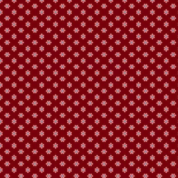 Midnight Meadow - Daisy Red R650847-RED