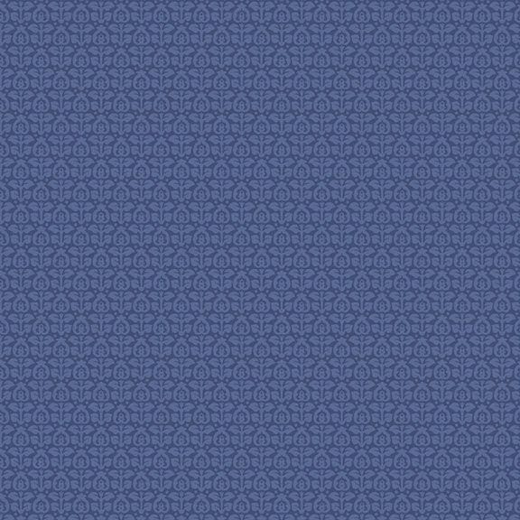 Midnight Meadow - Flower Bud Blue R650846-BLUE
