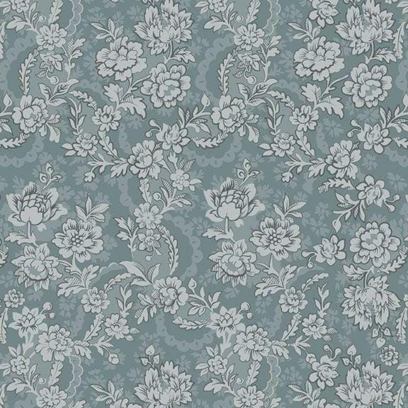 Moon Washed - Swirly Flowers R451994D-BLUE