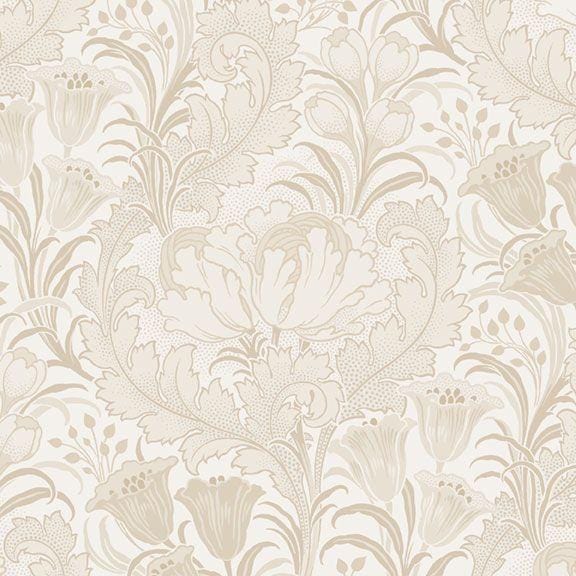 Nouveau - Floral with Acanthus Leaves Cream R361068D-CREAM