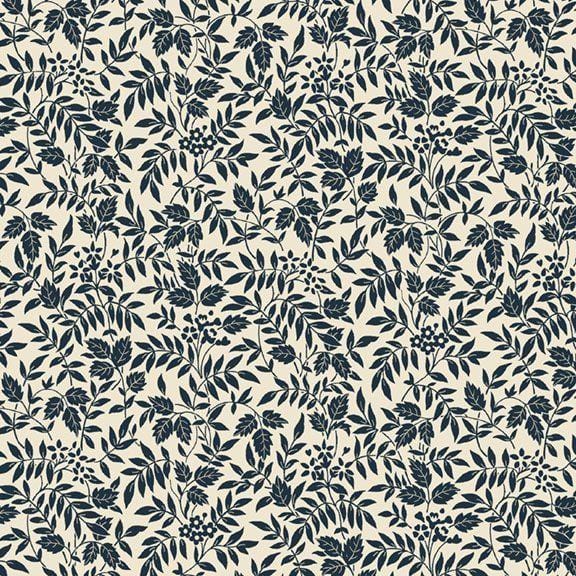 Nouveau - Leaf Sprigs Indigo R651064D-INDIGO