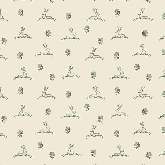 Pint Sized Neutrals - Stag & Flower R101243D-GREEN