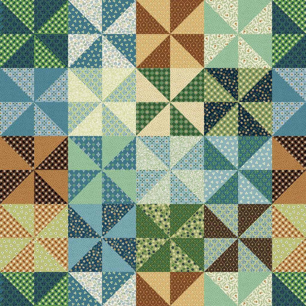 Sally's Quilt - Pin Wheel Multi R250875D-MULTI