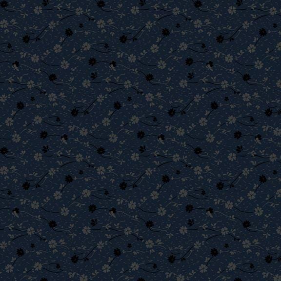 Stone Cottage - Midnight Garden Blue R171587D-NAVY