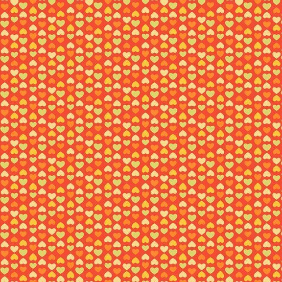 Sunny Days - Hearts Orange R250913D-ORANGE