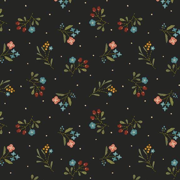 Woolly Whims - Floral Black R791226D-BLACK