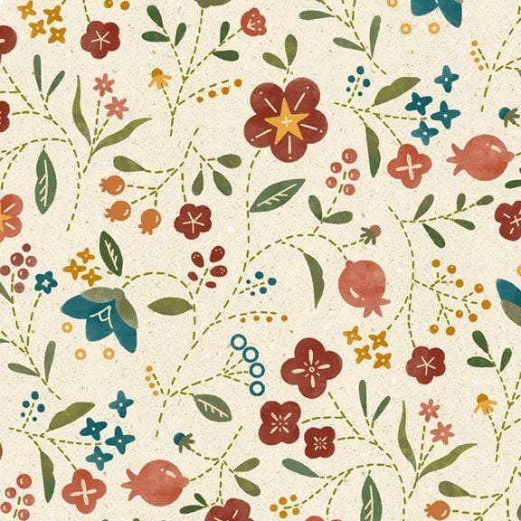 Woolly Whims - Small Floral Cream R791226D-CREAM