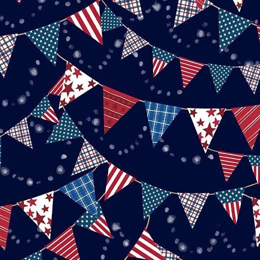 All American - Patriotic Pennants Navy CX10926-NAVY-D