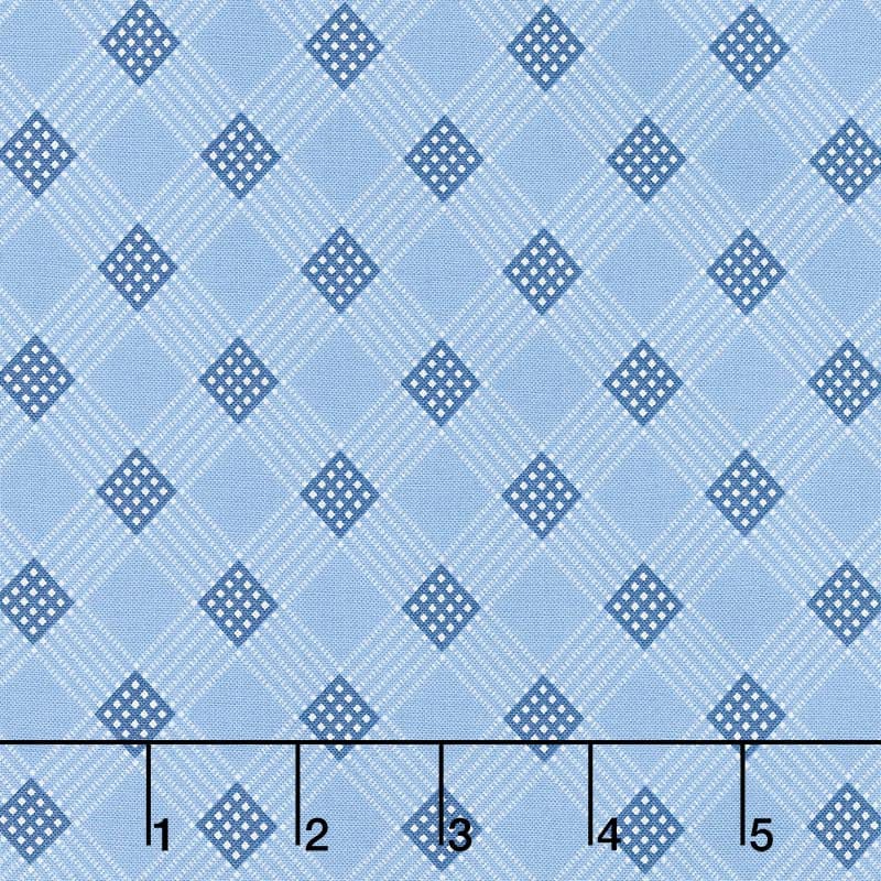 Abide Cotton Fabric - Light Blue Plaid (Moda) 18793-24