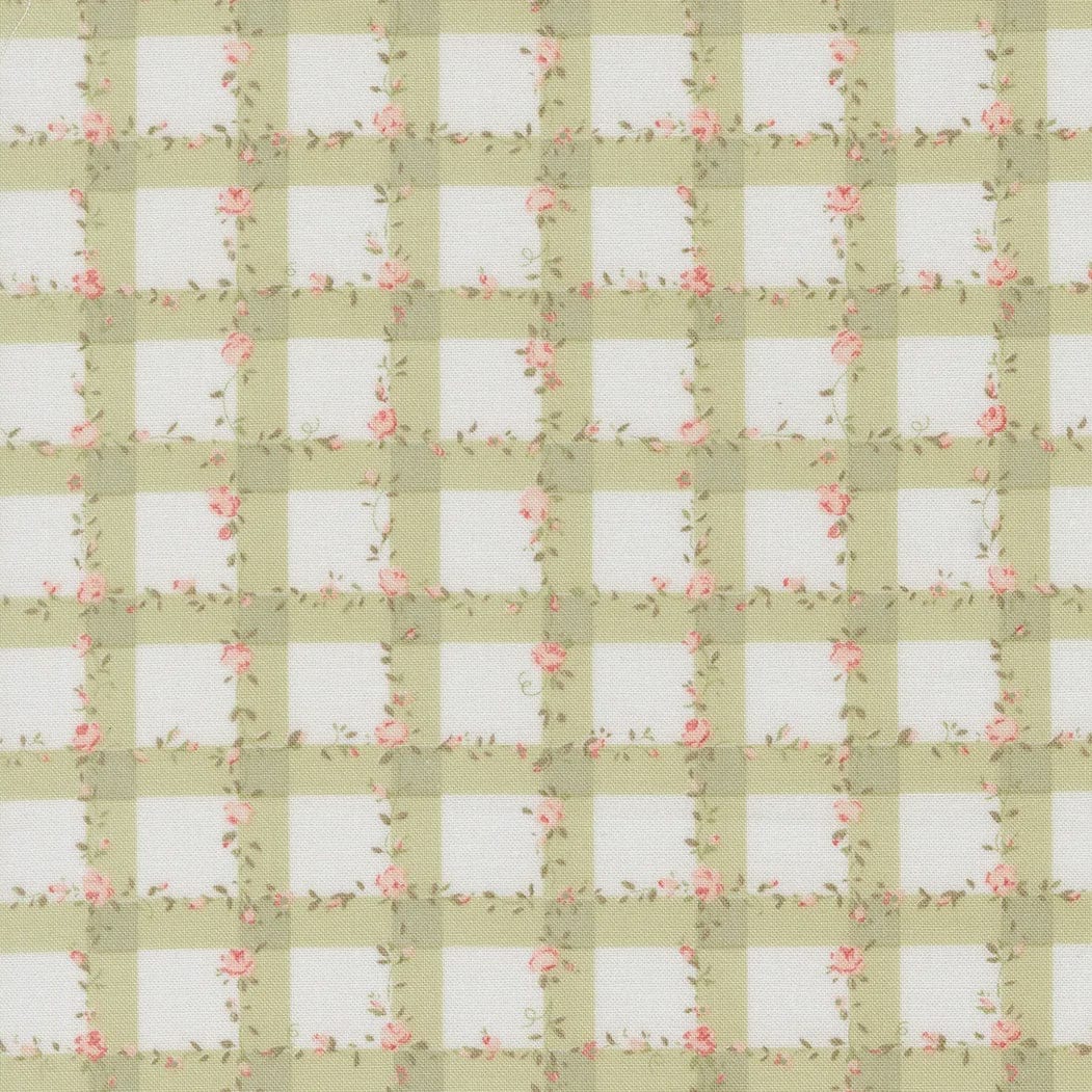 Abide Cotton Fabric - Light Green Plaid (Moda) 18793-25