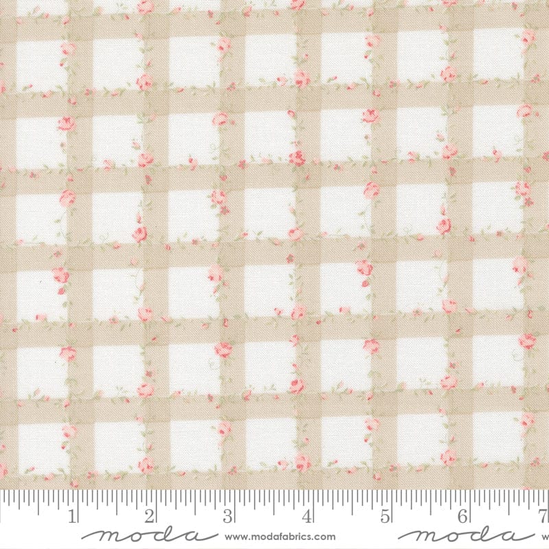 Abide Cotton Fabric - Stone Floral (Moda) 18792-17