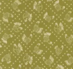The Henhouse Cotton Fabric - Grass (Moda) 48434-15