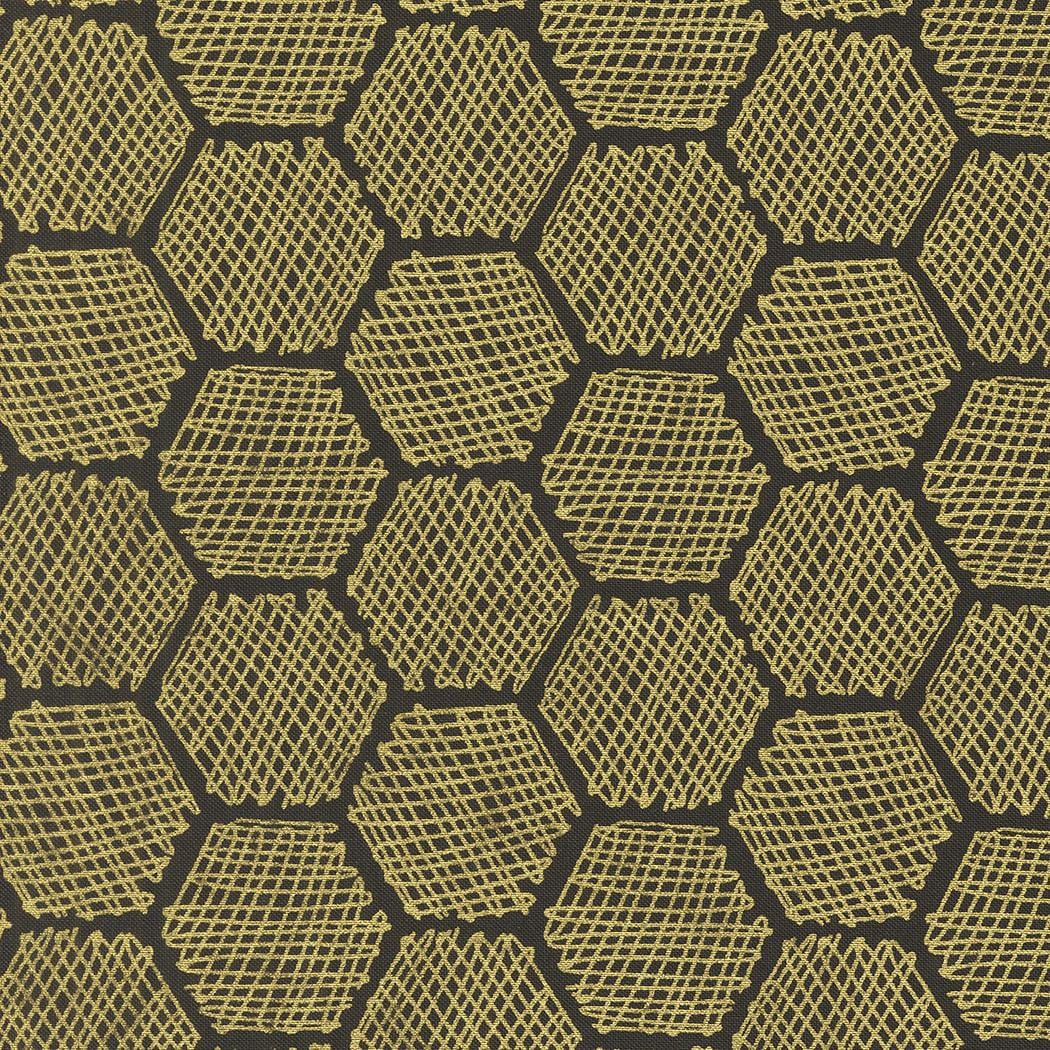 Bee Garden - Honeycomb Geometrics Metallic Black 48416-21M